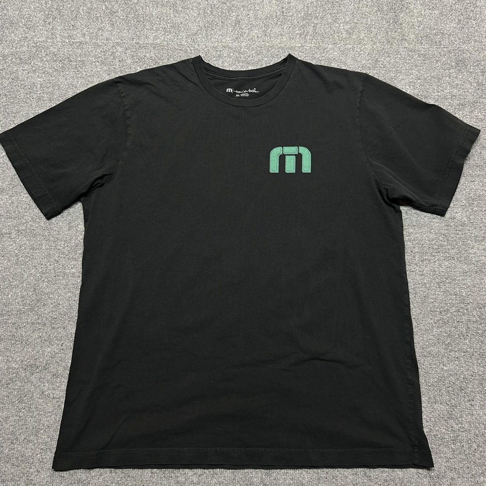Travis Mathew Shirt Mens XL Black Puetz Golf Range Graphic Short Sleeve Tee